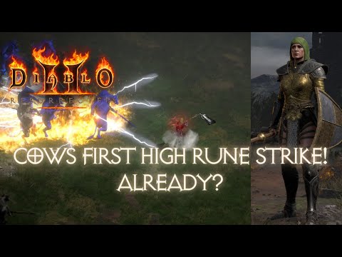 Diablo 2 Resurrected - Getting into our cow runs and we already get a high rune! What will it be?