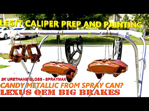 Lexus F-Sport DIY Brake Caliper Painting-"Professional" Basecoat/2K Urethane Spraymax Aerosol Can