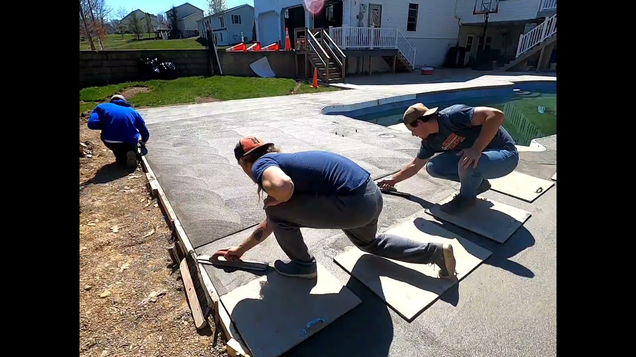 Concrete Pool Deck - Timelapse
