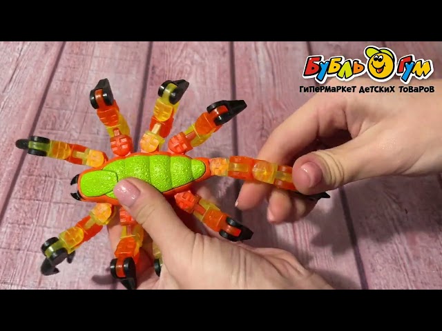 Игрушка-антистресс Klixx Creaturez Скорпион желтый - видео