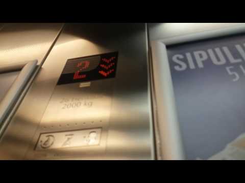 2009 KONE MonoSpace MRL Traction Glass Elevators at Graani SC, Mikkeli, Finland