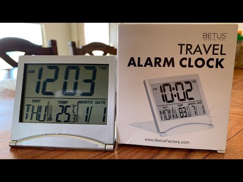 Betus Digital Travel Alarm Clock - Foldable Calendar