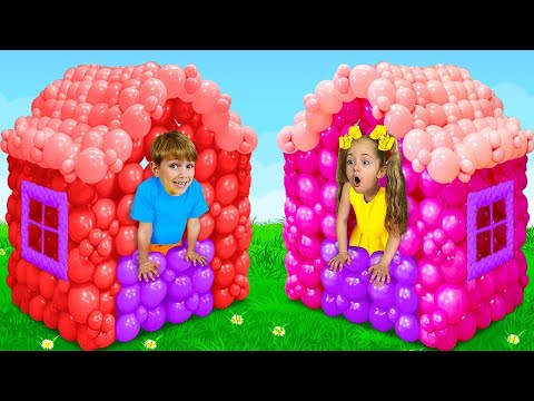 Anita and Yarik Compete to Painting DIY PlayHouses and...