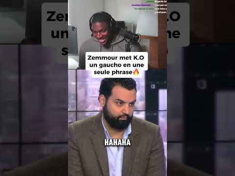 Zemmour met KO une gauchiste en une seule phrase ! #zemmour #humour #france #drôle #droite
