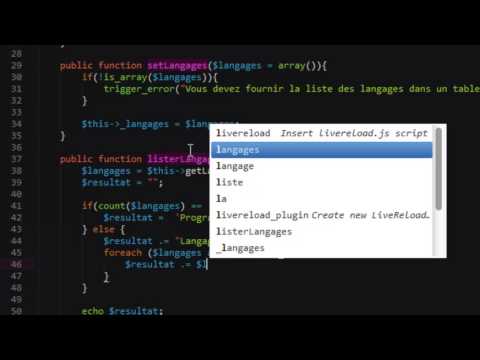 PHP AVANCÉ 11 Lister les langages de programmation