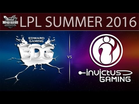 [LoL Highlights] EDG vs iG Game 1 | LPL Summer 2016 (09.06.2016) - Edward Gaming vs Invictus Gaming