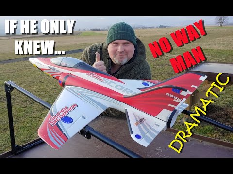 EPIC Bungee Catapult & FMS Super Scorpion 70mm RC EDF jet plane DRAMA