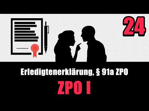 Declaration of settlement, § 91a ZPO, ZPO I 24