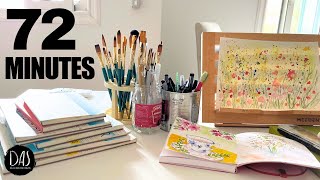 7 Quick Watercolor Paintings in Real Time and Fully Narrated!