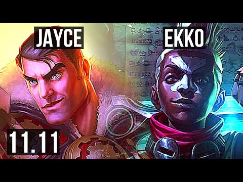 JAYCE vs EKKO (MID) | 3.7M mastery, 1400+ games, 8/1/2 | NA Master | v11.11