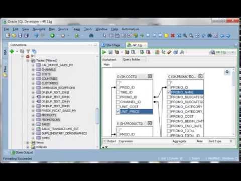 Oracle SQL Developer: Query Builder Demo