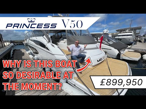 £900,000 Princess V50 Boat Tour - Why is this boat so desirable ?
