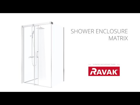 Matrix shower enclosures and shower doors