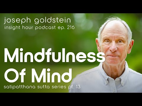 Mindfulness of Mind & Thought – Joseph Goldstein's Satipatthana Sutta Series Pt. 13 Insight Hour 216