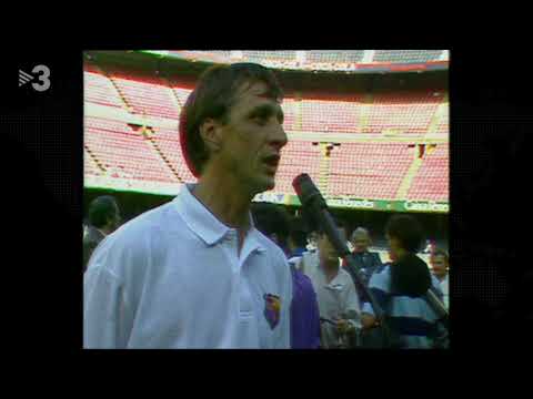 Johan Cruyff, presentació de la plantilla del Barça 1988-89