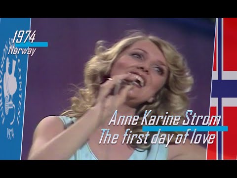 eurovision 1974 Norway 🇳🇴 Anne Karine Strom - The first day of love ᴴᴰ