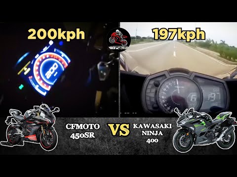 2022 CFMOTO 450SR vs Kawasaki Ninja 400 | Stock Top Speed | Acceleration🔥