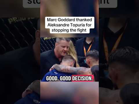 Marc Goddard thanks ilia’s brother for stopping the fight. #iliatopuria #ufc250 #mma #viral