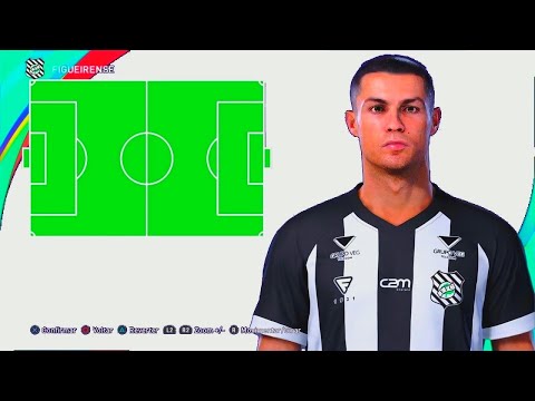 CRAQUE CRISTIANO RONALDO ( CR7 ) COM A CAMISA DO FIGUEIRENSE FUTEBOL CLUBE ( FIGUEIRA ) NO  PES 2021