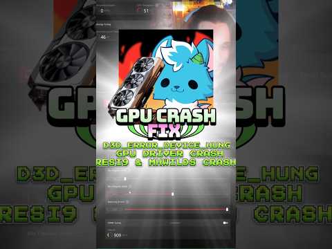 How to fix GPU Crash