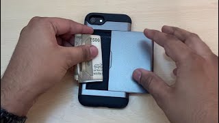 Spigen Slim Armor CS Bumper Case With Cardholder for iPhone 7/8/SE 2020 Unboxing & Review