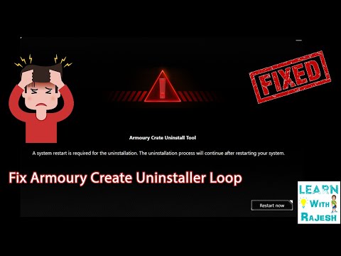 Asus Armory Create Uninstaller Loop | Fix 100% working | Aura Sync | Armoury Crate