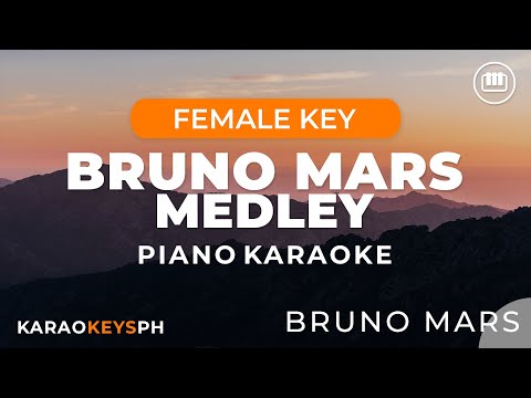 Bruno Mars Medley (Female Key - Piano Karaoke)