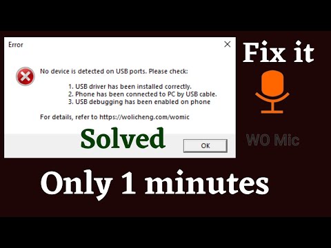 How to Fix No device is detected on USB ports wo mic | Solved wo mic USB Problem