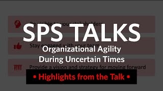 SPS Talks: The Importance of Communications in Uncertain Times (Recap)