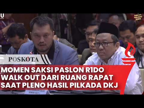 Momen Saksi Paslon R1DO Walk Out dari Ruang Rapat Pleno saat Pembacaan Hasil Pemungutan Suara