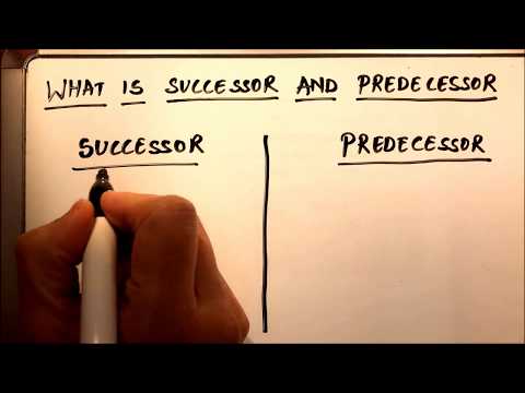 SUCCESSOR AND PREDECESSOR