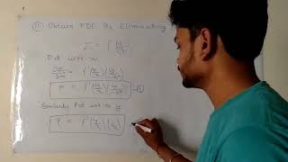 z= f(y/x) || Partial differential equation question || by elimination of arbitrary function