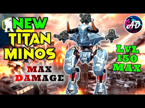 NEW MINOS 🐂 TITAN MAX LEVEL 150 Demolishing Enemies - War Robots 6.6.0 Live Server MK2 WR Gameplay