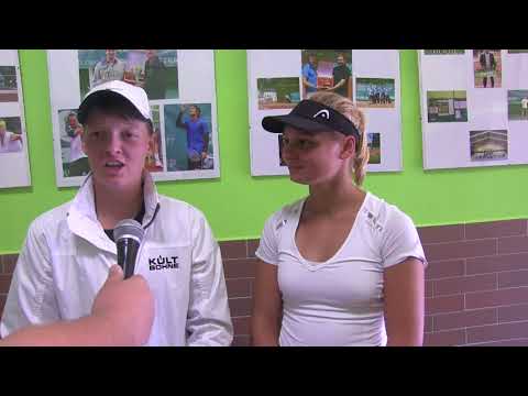 Michaela Bayerlová a Eva Marie Voráček po vítězství v 1. kole debla JABLONEC NAD NISOU OPEN 2018