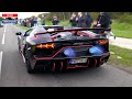 Supercars Leaving Car Show 800HP Gintani SVJ Regera F12 N Largo X BOW GT XR GT2 RS
