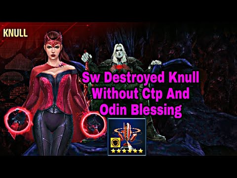 Scarlet Witch Destroyed Knull Without CTP And Odin Blessing - Marvel Future Fight