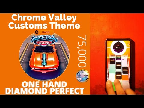 Beatstar | Chrome Valley Customs Theme [hard] - ONE HAND ONLY DIAMOND PERFECT 75K (Handcam + Taps)