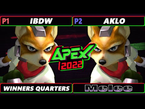 Apex 2022 Winners Quarters - iBDW (Fox) Vs. Aklo (Fox) SSBM Melee Tournament