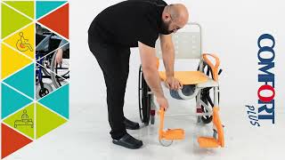 Comfort Plus DM-8088B Banyo ve Tuvalet Sandalyesi (Turuncu) (6 Tekerlekli)