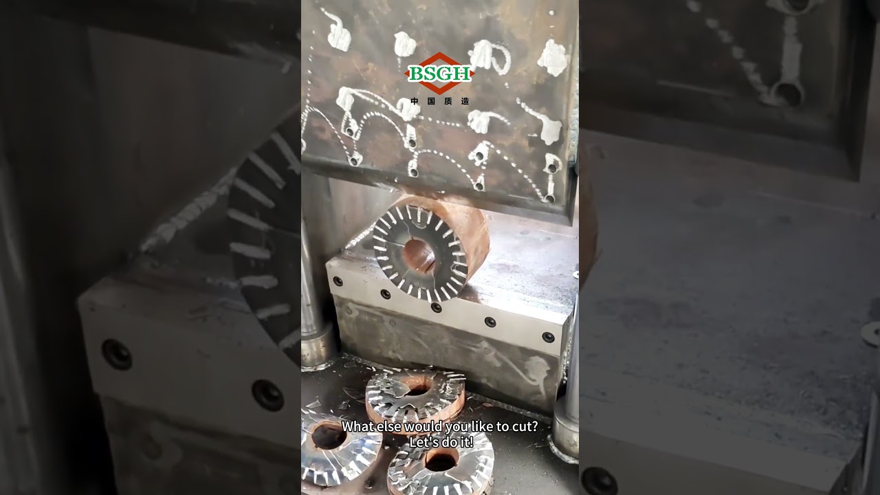 How To Cut Scrap Metal? BSGH Scrap Metal Cutting Machine In Processing Waste Motor Rotors.