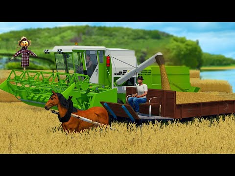 HARVEST , LOAD AND TRANSPORT WHEAT & POTATOES WITH RIGITRAC TRACTORS - Farming Simulator 22