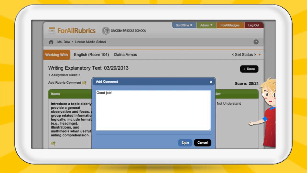Personalized Classroom Assessment with ForAllRubrics