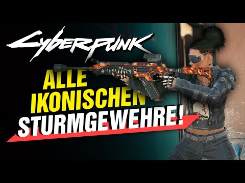 1.6x ✔️ ALLE ikonischen Assault Rifles (Sturmgewehre) in Cyberpunk 2077!