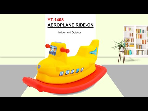 Yellow & red aeroplane ride on