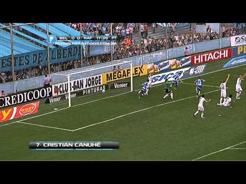Gol de Canuhé. Belgrano 0 - Rafaela 1. Fecha 5. Torneo Inicial 2013. Fútbol Para Todos