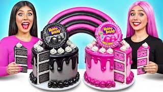 Black vs Pink Cake Decorating Challenge by Multi DO