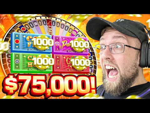 I PLACED HUGE BETS ON THE CRAZY TIME GAME SHOW! ($75,000 SESSION)