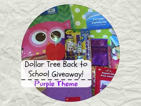 DOLLAR TREE Back To School GIVEAWAY! | PURPLE THEME (CLOSED) Video