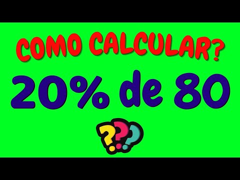 COMO CALCULAR 20% DE 80? | Calculando 20 por cento de 80