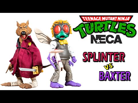 NECA TMNT SPLINTER and BAXTER STOCKMAN Cartoon Target Exclusive Review